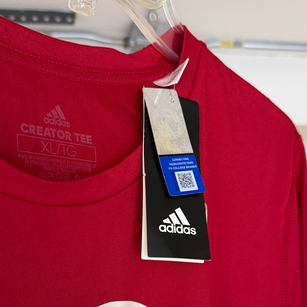 Adidas Rutgers Scarlet Long Sleeve with White R Logo - Picture 4 of 4